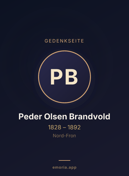 Gedenkportrait von Peder Olsen Brandvold