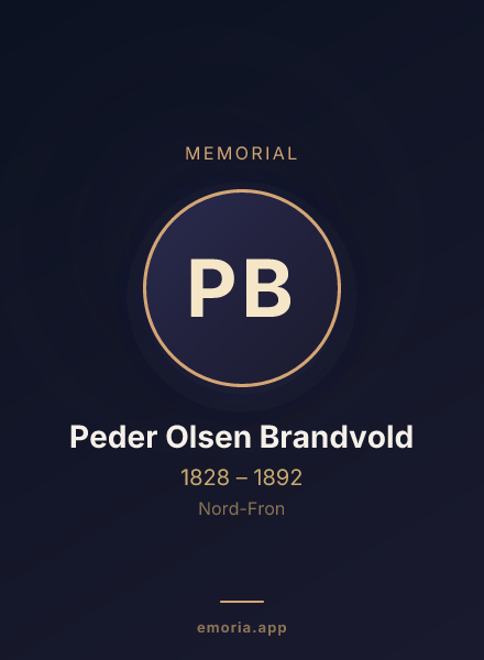 Memorial portrait of Peder Olsen Brandvold