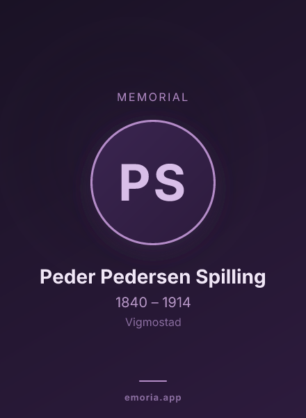 Memorial portrait of Peder Pedersen Spilling