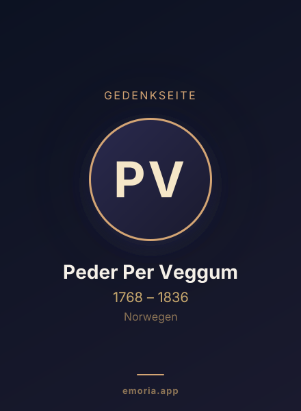 Gedenkportrait von Peder Per Veggum