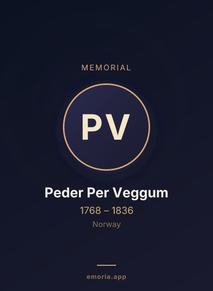 Memorial portrait of Peder Per Veggum