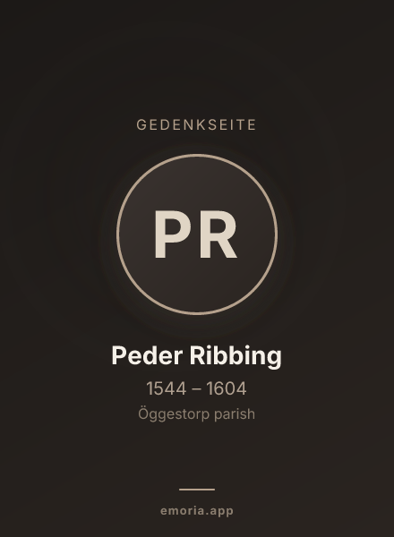Gedenkportrait von Peder Ribbing