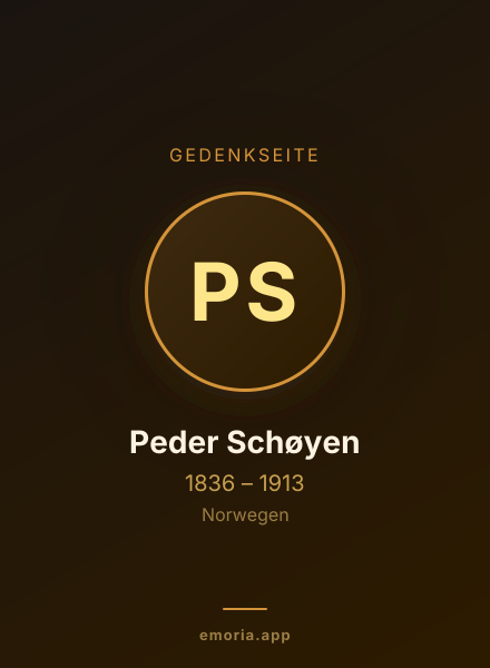 Gedenkportrait von Peder Schøyen