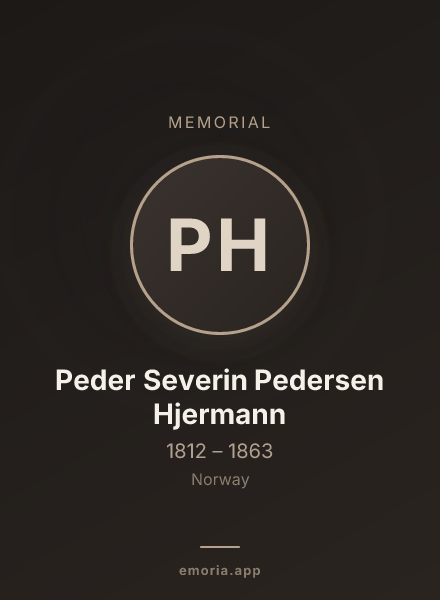 Memorial portrait of Peder Severin Pedersen Hjermann