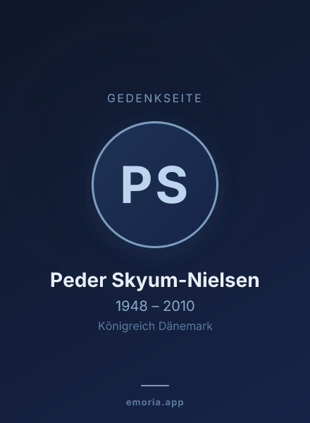 Gedenkportrait von Peder Skyum-Nielsen