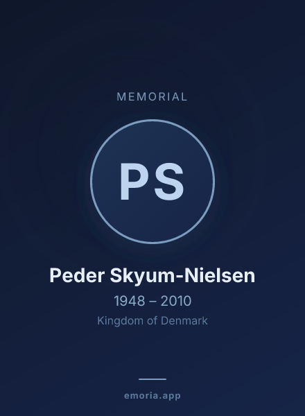 Memorial portrait of Peder Skyum-Nielsen