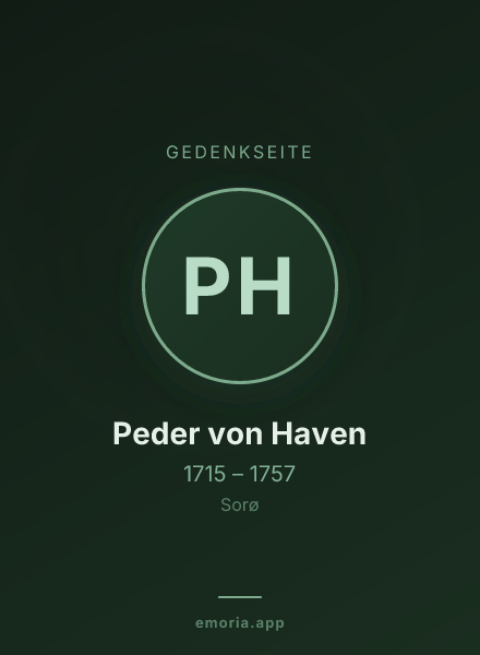 Gedenkportrait von Peder von Haven