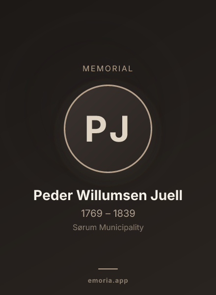 Memorial portrait of Peder Willumsen Juell