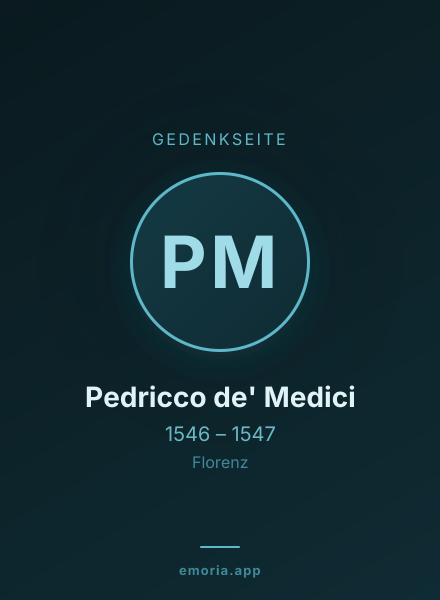 Gedenkportrait von Pedricco de' Medici