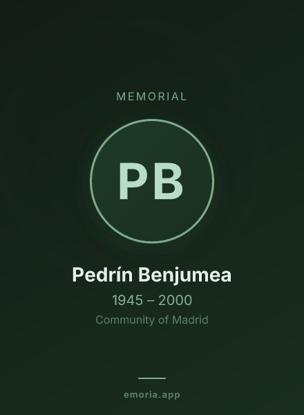 Memorial portrait of Pedrín Benjumea