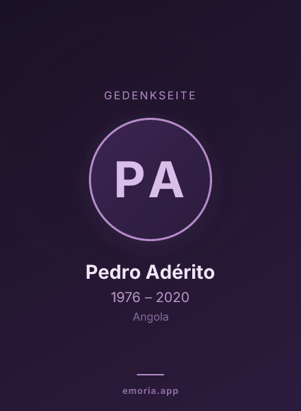 Gedenkportrait von Pedro Adérito