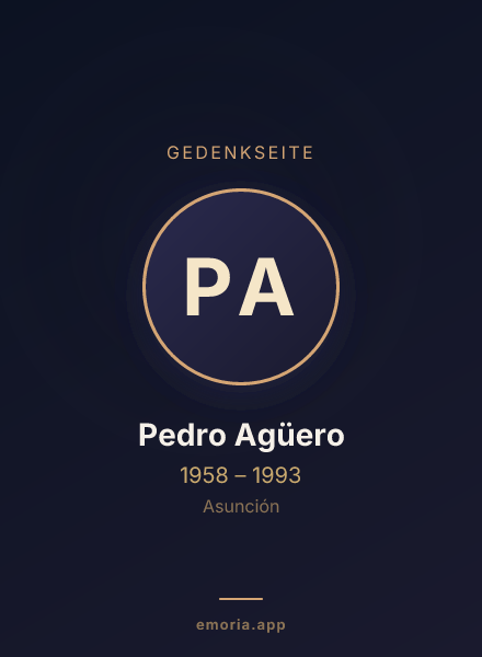 Gedenkportrait von Pedro Agüero