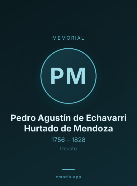 Memorial portrait of Pedro Agustín de Echavarri  Hurtado de Mendoza