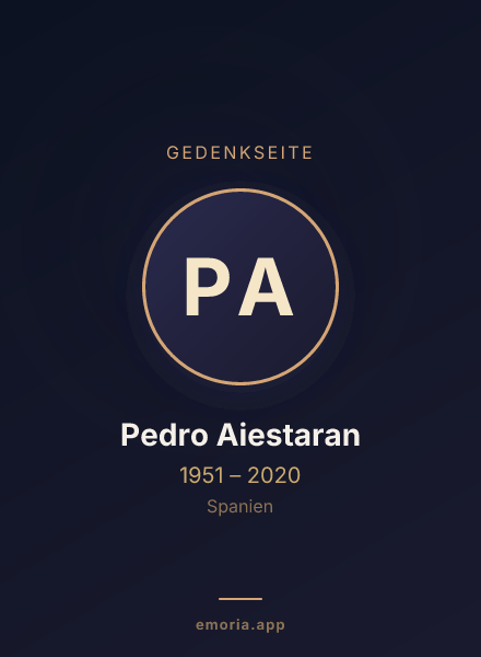 Gedenkportrait von Pedro Aiestaran