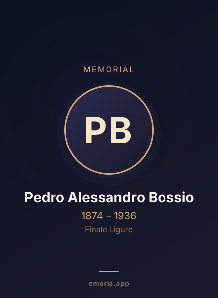 Memorial portrait of Pedro Alessandro Bossio