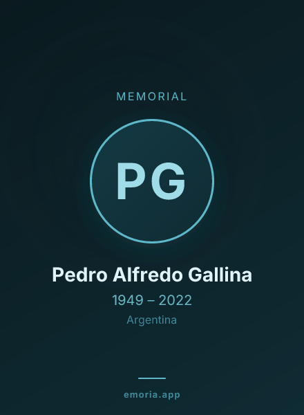 Memorial portrait of Pedro Alfredo Gallina