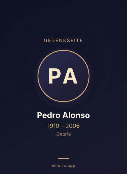 Gedenkportrait von Pedro Alonso