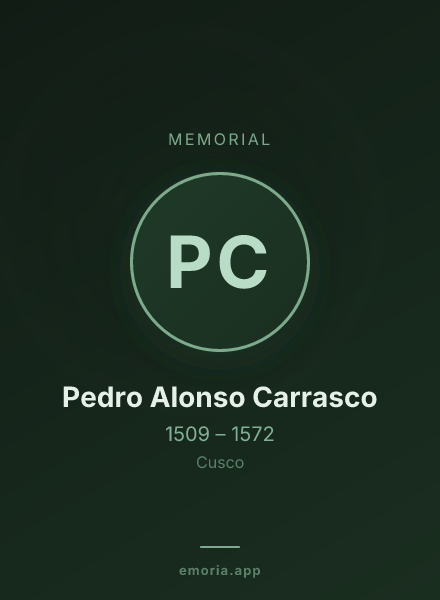 Memorial portrait of Pedro Alonso Carrasco