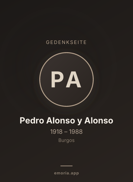 Gedenkportrait von Pedro Alonso y Alonso