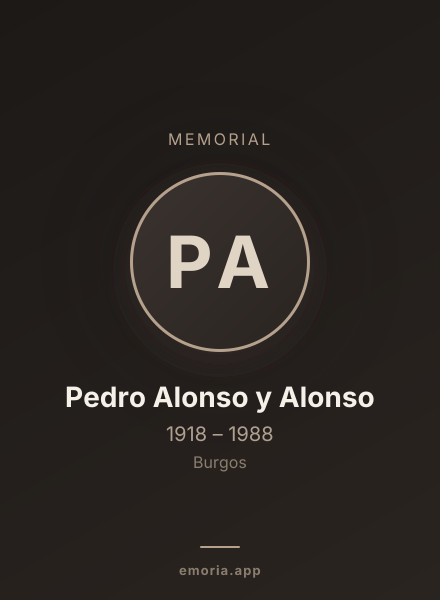 Memorial portrait of Pedro Alonso y Alonso