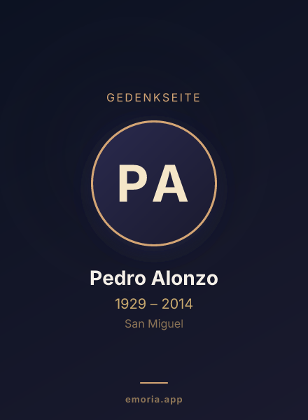 Gedenkportrait von Pedro Alonzo