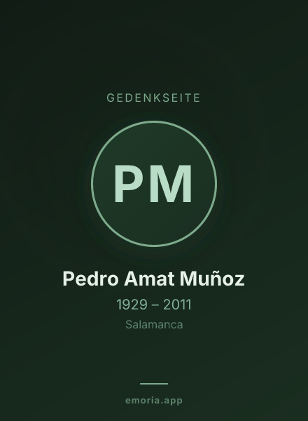 Gedenkportrait von Pedro Amat Muñoz