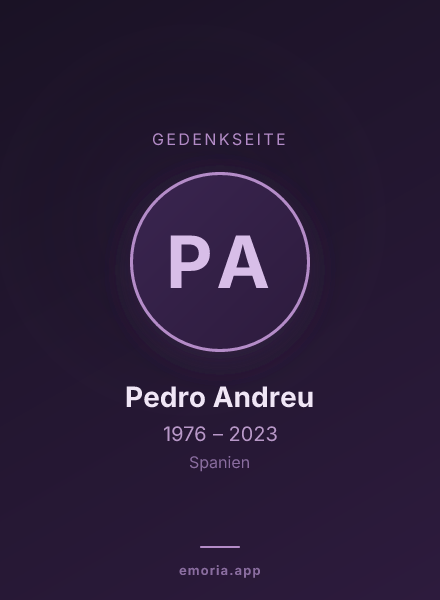 Gedenkportrait von Pedro Andreu