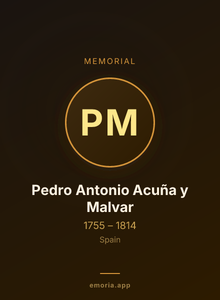 Memorial portrait of Pedro Antonio Acuña y Malvar