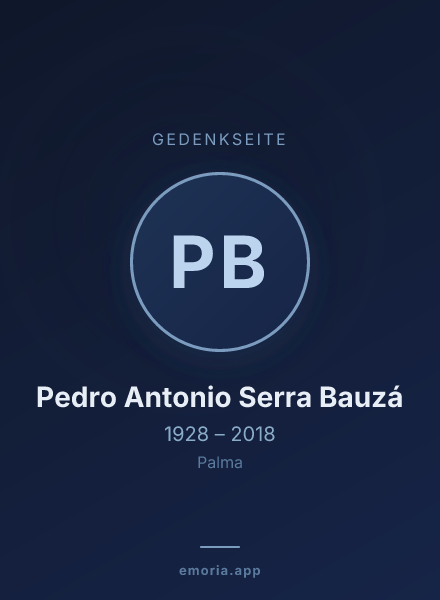 Gedenkportrait von Pedro Antonio Serra Bauzá