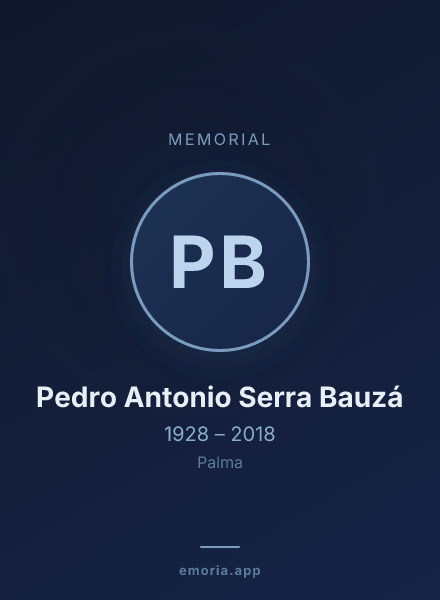 Memorial portrait of Pedro Antonio Serra Bauzá