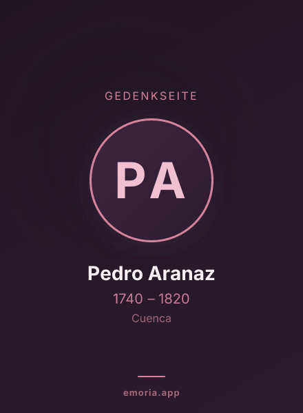 Gedenkportrait von Pedro Aranaz