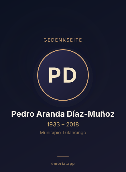 Gedenkportrait von Pedro Aranda Díaz-Muñoz