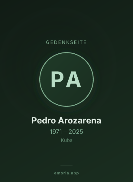 Gedenkportrait von Pedro Arozarena