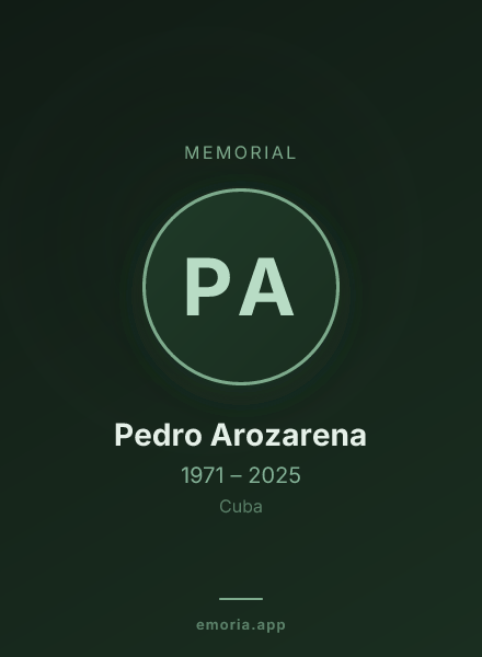 Memorial portrait of Pedro Arozarena