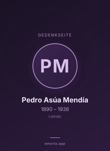 Gedenkportrait von Pedro Asúa Mendía