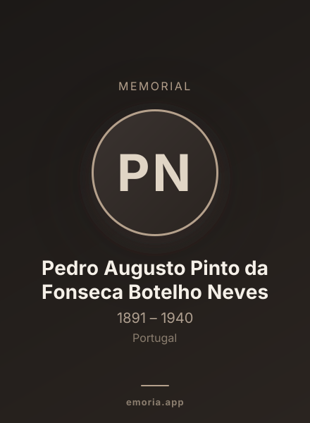 Memorial portrait of Pedro Augusto Pinto da Fonseca Botelho Neves
