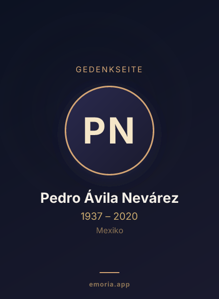 Gedenkportrait von Pedro Ávila Nevárez