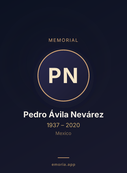 Memorial portrait of Pedro Ávila Nevárez