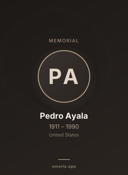 Memorial portrait of Pedro Ayala