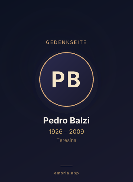 Gedenkportrait von Pedro Balzi