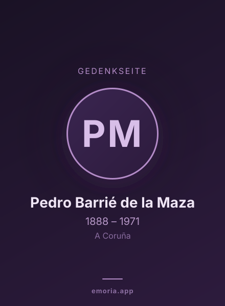 Gedenkportrait von Pedro Barrié de la Maza