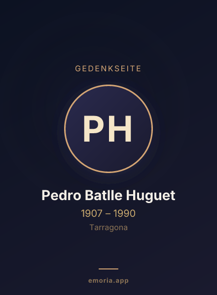 Gedenkportrait von Pedro Batlle Huguet