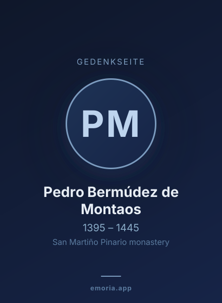 Gedenkportrait von Pedro Bermúdez de Montaos