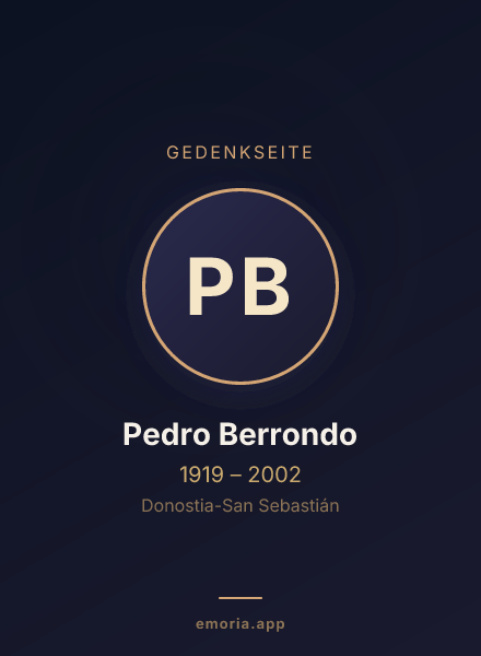 Gedenkportrait von Pedro Berrondo