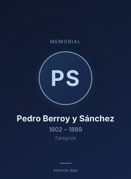 Memorial portrait of Pedro Berroy y Sánchez