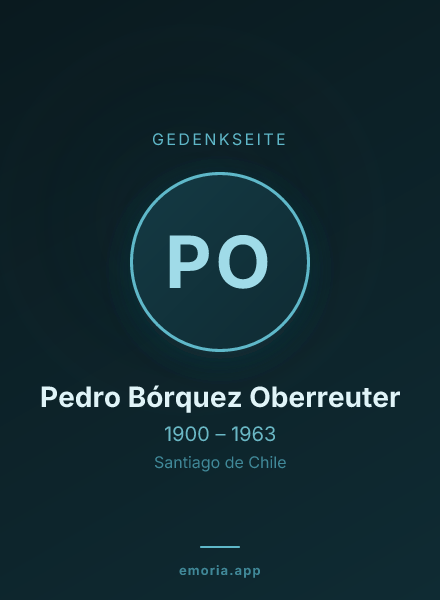Gedenkportrait von Pedro Bórquez Oberreuter