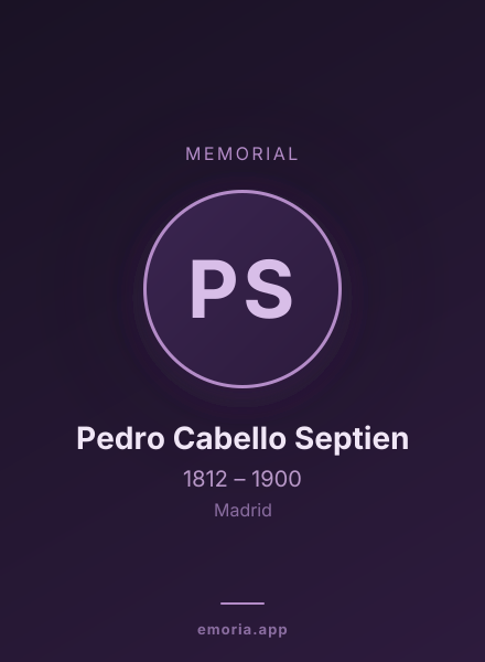 Memorial portrait of Pedro Cabello Septien