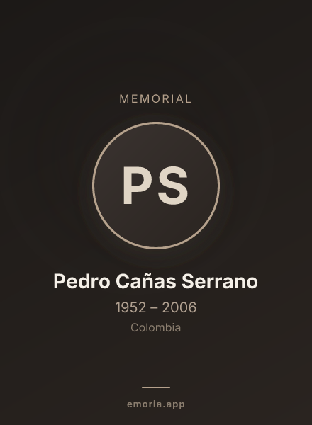Memorial portrait of Pedro Cañas Serrano
