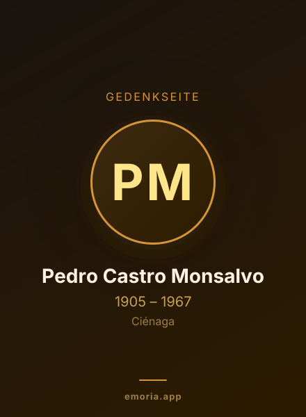 Gedenkportrait von Pedro Castro Monsalvo