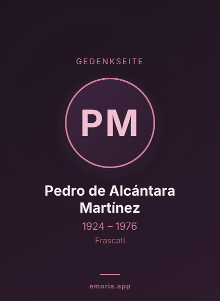 Gedenkportrait von Pedro de Alcántara Martínez
